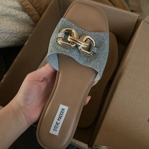 Steve Madden denim slides